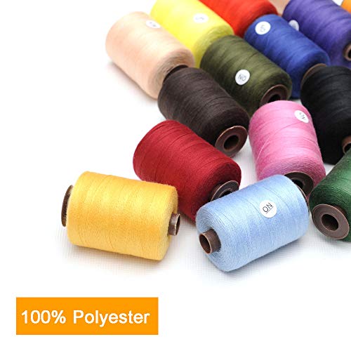 Keimixjia Polyester Sewing Threads 24 Colors 1000 Yards Each Spools Sewing Kit For Hand & Machine Sewing #TOP1