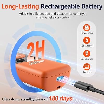 Ultrasonic Dog Bark Deterrent Device, Anti-Barking Control Device with LCD Screen & 3 Modes, Dog Training Tools to Stop Bad Behaviors, Safe Trainer Up to 35ft for Indoor Outdoor Use-03