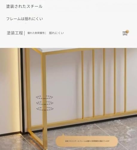 Poixmoc スリム細長木製コンソールテーブル スチール脚 奥行 30cm スタイリッシュデザイン 玄関・リビング・廊下インテリア収納テーブル (120*30*80センチメートル,ホワイトボード + 黒枠) [5]