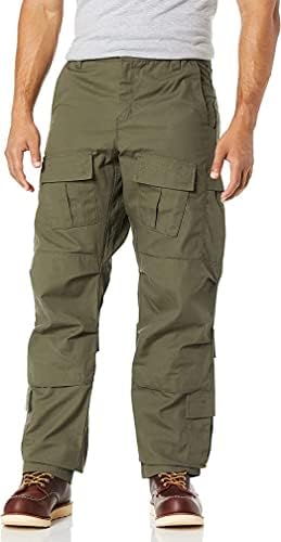 Vertx Recon Mens Combat Pants Cargo with Pockets, Overt Tactical Gear Uniform Clothing for Men, Drab Green, 32 34