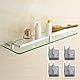 RDEXP 90 Grad Aluminium Metalllegierung Glas Klemme Halterung Halter Schrank für Glas 8-12 mm Stärke Set von 4