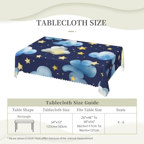 Nappe imprimée rectangulaire imperméable 137x183cm table de cuisine et restaurant - 5
