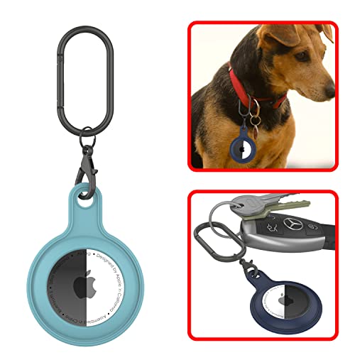 Punkcase Silicone Case for AirTag Anti-Scratch Protective Skin Cover Holder with Loop Keychain for AirTags - Image 2