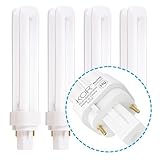 (4 Pack) PL18W/2U/2P/841 18-Watt Double Tube G24d-2 (2 Pin) Base 4100K CFL-Plug-in Replacement for Sylvania 21111/20678 CF18DD/841/ECO - GE 97580 F18DBX/841/ECO - Philips 383190 PL-C18W/41/USA/ALTO