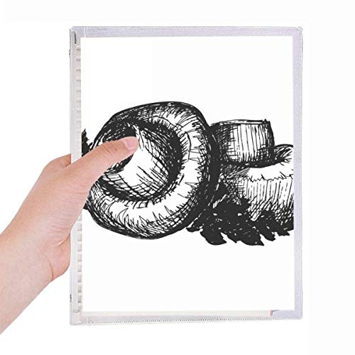 Carnet de notes à spirales champignons réalistes pour écriture et dessin