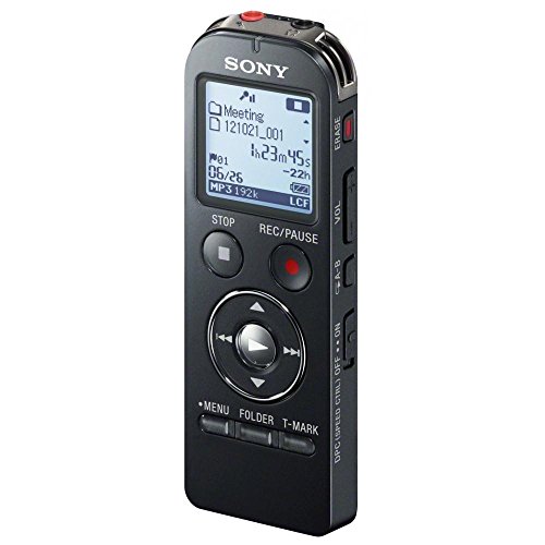 Sony ICDUX533B - Grabador de sonido digital portátil (microSD, USB, MP3), negro