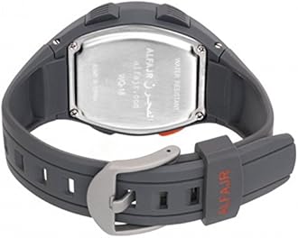Alfajr WQ-18 Grey Qibla Compass Nimaz/Prayer/Azan Watch with Rubber Strap - for Men/Women