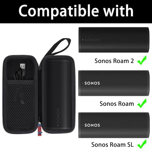 Khanka Hard Case Compatible with Sonos Roam 2 / Sonos Roam/Sonos Roam SL Portable Waterproof Bluetooth Speaker,Case Only
