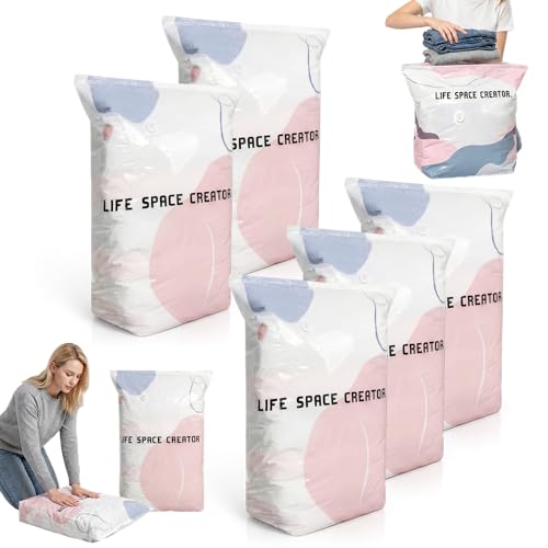 Image of No-Pump Vacuum Storage Bags, Upgraded 3D Vacuum Storage Bags, Portable Large Clothes Compression Bags for Household Use, Convenient Cube Storage Bag for Clothes, Comforters, Blankets (5, 31.5*39.4in)