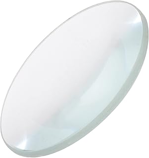 ULTECHNOVO Convex Lens Double Convex Glass Lens Concave and Convex Lens Optical Lens Diameter 30mm Focal Length 50mm for Labs, 1PCS