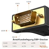 CableCreation USB-zu-RS232-Adapter, 3m vergoldetes USB 2.0-zu-RS232-Stecker-DB9-Seriell-Konverterkabel, unterstützt Kasse, Modem, Scanner, Digitalkameras, CNC und höher, Schwarz