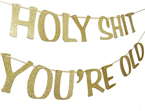 Funny Birthday Decorations 40th 30th Happy FING Birthday Bunting Banner 50th Birthday Premium Quality Party Supplies 21st 