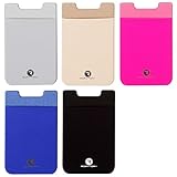 RoryTory 5pc Adhesive Add-On Nylon Credit Card Holder For Smart Phone Cases