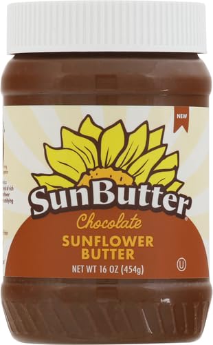 Image of SunButter Chocolate Sunflower Seed Butter (1 Jar | 16 oz) - Healthy, Low-Sugar, Protein-Packed Spread for Breakfast, Desserts, Snacks & More (Pack of 2)