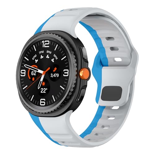Image of XMUXI Compatible with Samsung Galaxy Watch 9 /8 Strap 44mm 40mm, Silicone Sport Breathable Bands for Galaxy Watch 8 Classic Straps 46mm (No Watch)