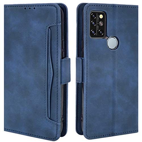 HualuBro Handyhülle für UMIDIGI A9 Pro Hülle Leder, Flip Hülle Cover Stoßfest Klapphülle Handytasche Schutzhülle für UMIDIGI A9 Pro Tasche (Blau)