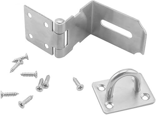 Miniatura 4 de Paquete de 2 cerrojos de candado de ángulo recto de 90 grados, pestillo de puerta de 90 grados para puerta de empujedeslizamientogranero, níquel