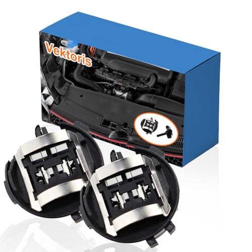 VEKTORIS 2PCs Head Light Bulb Holder H&7 Socket Retainer Holder Adapters Fit for VW Volkswagen Golf MK6 MK7 GTI Rabbit 09-19 Jetta Tiguan Eos Passat, Replace OE Number# 5K0941109, 5K0941109A