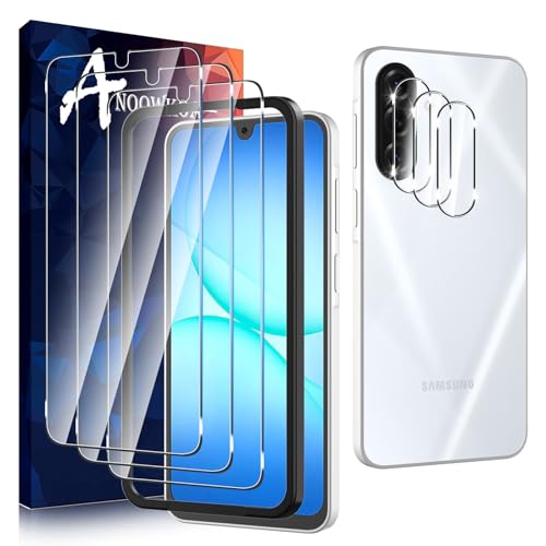 Anoowkoa 3 Pack for Samsung Galaxy A17 5G Screen Protector + [3 Pack] Galaxy A17 Camera Lens Tempered Glass Protector.9H Hardness.Support Fingerprint Unlock.Bubble-Free.Easy Installation