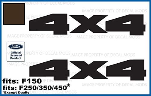 4x4 Decals Stickers for Ford F150 (2015-2020) and F250 F350 (2017-2020) Set of 2 (Black Matte) - CBM_Solid