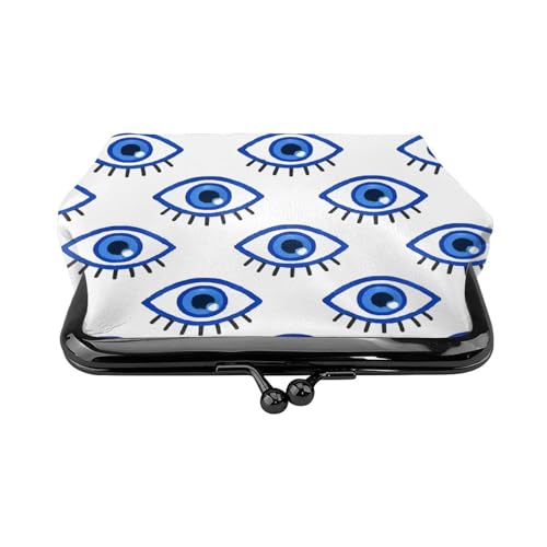 Pu Leather Buckle Coin Purse Turkish Protact Evil Eye Girls Kiss-Lock Change Purse Wallets2