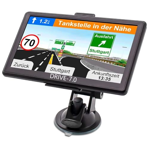 GABITECH 7 Zoll Navi Drive 7.0 GPS Navigationsgerät für PKW LKW Wohnmobil, lebenslange Updates
