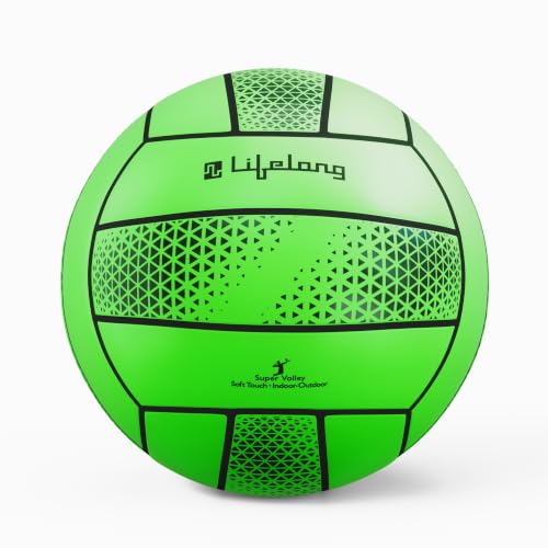 Image of Lifelong Mini Volleyball for Kids | Soft PVC Volleyball | Lightweight | Indoor & Outdoor Play | Beach, Pool & Playground | Green | 5.8 inches