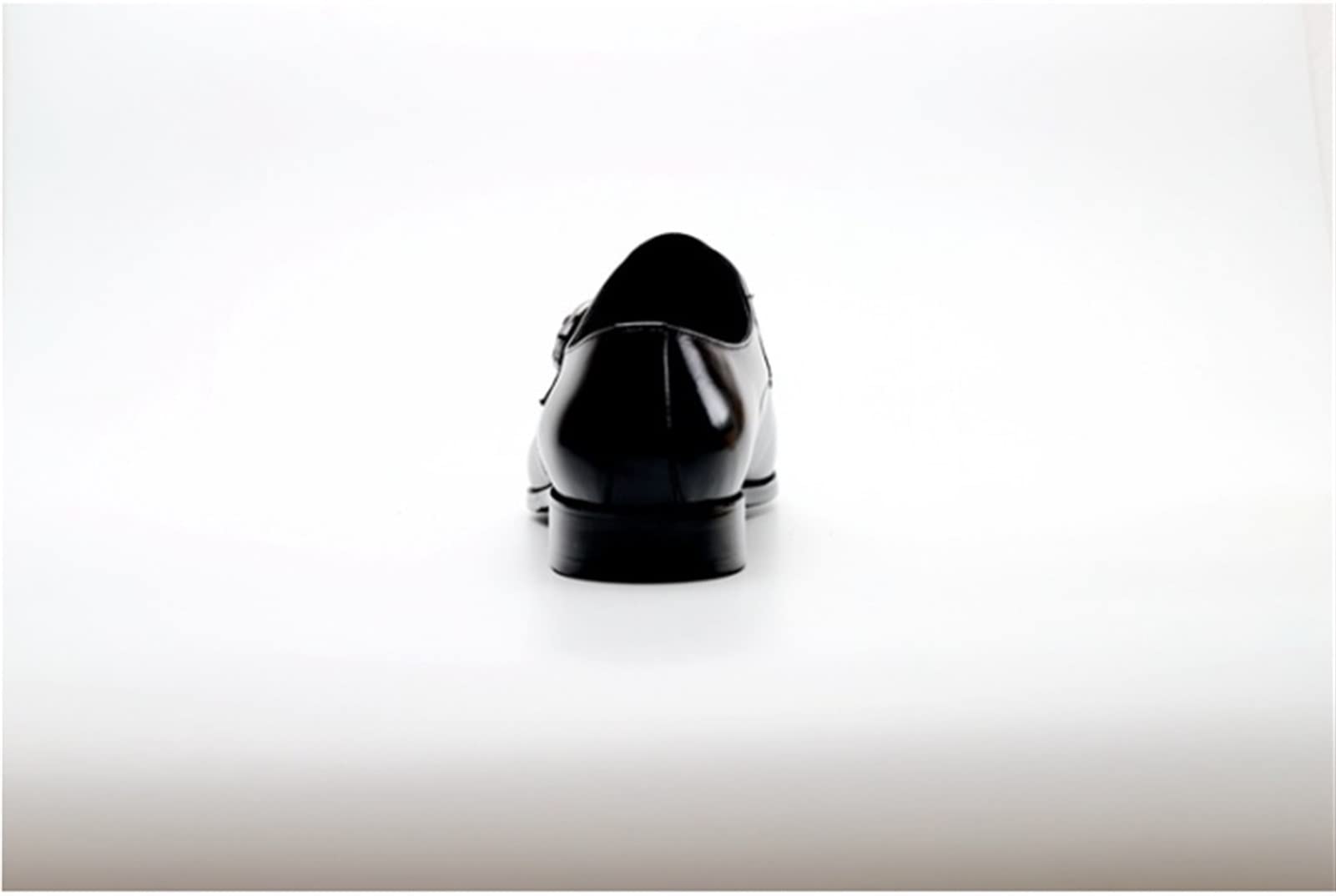Zapatos de vestir formales for hombres Slip On Monk Strap Punta redonda Cuero de vaca Low Top Antideslizante Tacón de bloque Antideslizante antideslizante for exteriores Adecuado para muchas ocasiones