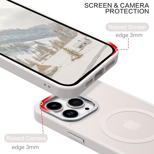Coque iPhone 13 Pro transparente et mate grise compatible avec Magsafe de 6,1 pouces