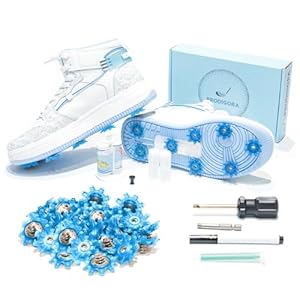DIY Golf Spikes Kit – Turn Sneakers into Golf Shoes – Anti-Skid Spikes Great Gift for Golfers