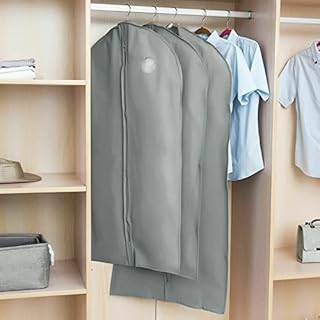 Dress Cover Garment Bag Full Length Breathable Zip Up Hanging Garment Clothes Covers Dustproof Moth Proof Damp-proof Dresses Storage Bag for Wardrobe Storage & Travel.