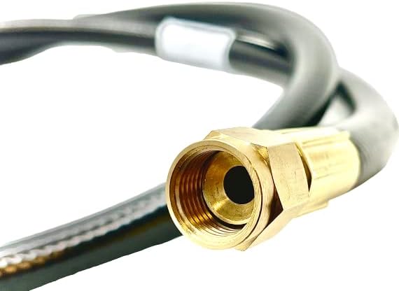 Miniatura 3 de South Bend Components 38" ID Manguera de propanogas naturalaire con dos conexiones de rosca hembra de 38", adecuada para sistemas de RV y más (3,05