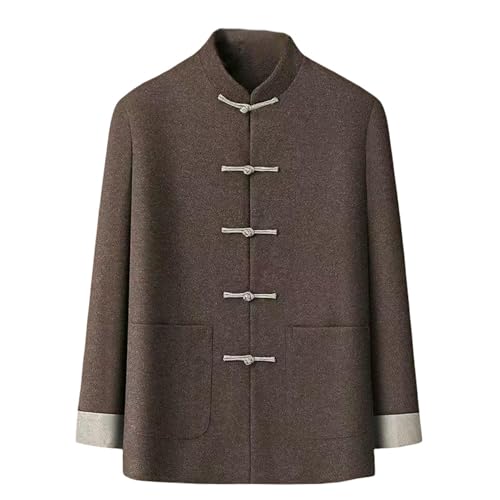 Manteau rembourré en laine style chinois retro veste haut de gamme homme
