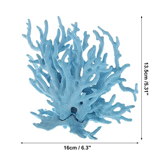 Image of VOCOSTE Coral Reef Decor, Mini Faux Coral Decor for Aquarium Decorations, Blue, 6.3 inchx5.31 inch