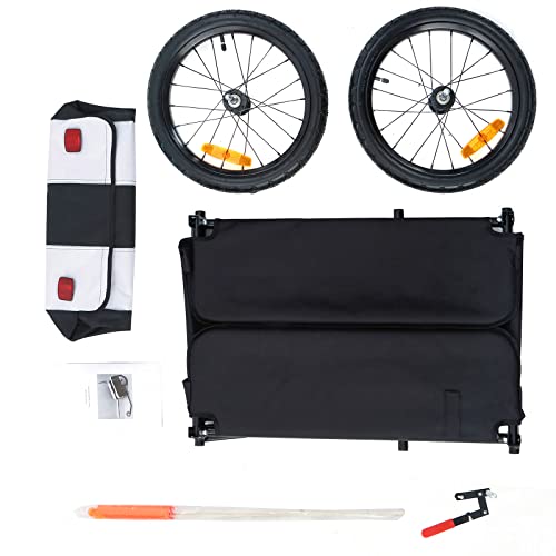 Bike Cargo Trailer, Bike Luggage Wagon Trailer With Removable Water Resistant Cover, Folding Frame Quick Release 16" Wheels #TOP5