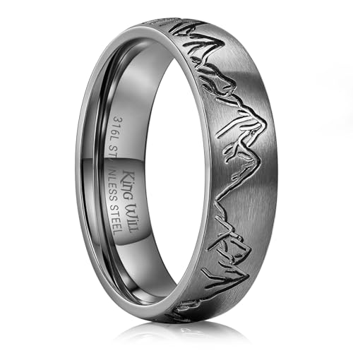Alliance homme King Will avec motif camouflage bague tungstène pour aventurier