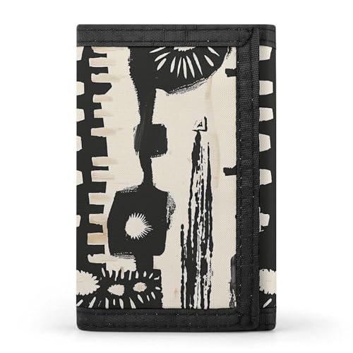 African Print Design Trifold Wallet for Men Minimalist Design Slim Wallet with Money Pocket & Multiple Card Slots Stylish Durable Wallets