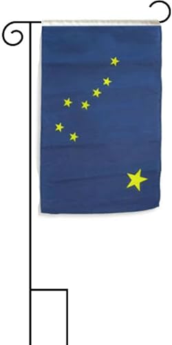 Deluxe 12x18 12"x18" State of Alaska Sleeved wGarden Stand Flag by Lumaglow