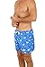 UZZI Men's Swim Shorts Palm Tree Dry Fast Microfiber Trunks 1823 Royal M