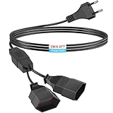 Applications --- Rallonge De 2 M Avec Fiche Plate, Connexion Variable Pour Appareils Intérieurs ; Idéal Pour Les Téléviseurs, Pc, Ordinateurs, Moniteurs, Projecteurs, Appareils Électroménagers, Lampes, Luminaires, Etc.