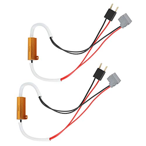 SANON Decodificador de Faros, 2 Piezas LED Faros antiniebla Lámpara Resistencia de...