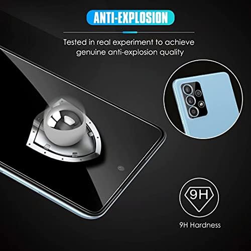 Amazon Brand- Eono 2 Pack Screen Protector and 2 Pack Camera Lens Protector Compatible with Samsung Galaxy A72, HD Clarity, Anti-scratch, Bubble-Free Installation, 9H-Hardness,6.7 Inches