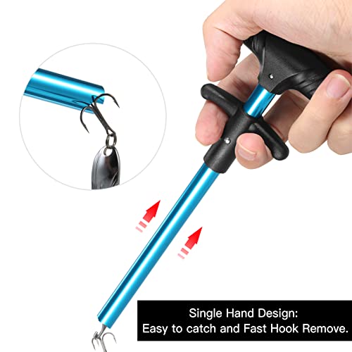 Domary Removedor de gancho, removedor de gancho de pesca portátil com puxador de aperto, extrator de