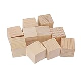 Farbe: Natur Holz Farbe Baoblaze 12/24er Pack Holzwürfel für DIY Basteln 50mm Würfel Handwerk Holz Basteln Verzierung Zubehör - 12 Stück, 50mm