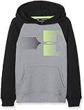agata jaspe amarillo mosaico Gráficos bicolor Under Armour Camiseta con Capucha y Logotipo Rival para niño, Niños, Sudadera cálida, 1318220-035, Acero Jaspeado Claro/Amarillo de Alta Visibilidad, XS
