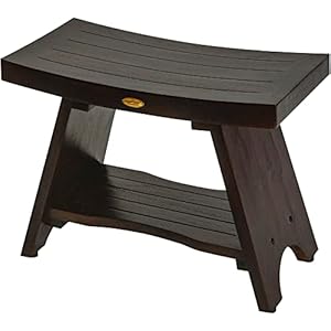 Decoteak Gelassenheit Teak Duschbank mit Ablage Braun