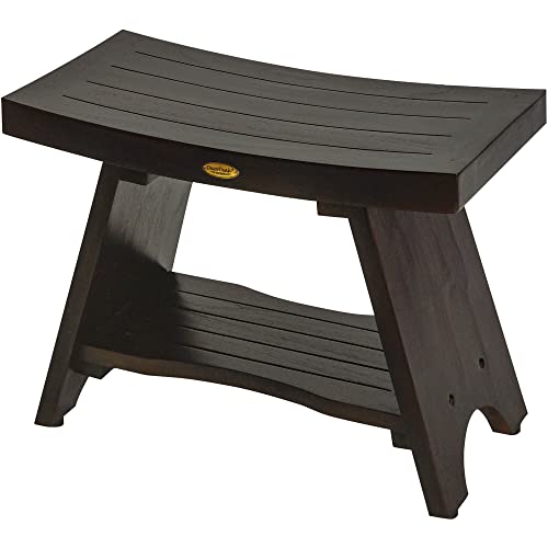 Decoteak Gelassenheit Teak Duschbank mit Ablage Braun