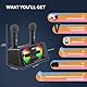 Karaoke Machine for Adults and Kids with 2 UHF Wireless Microphones, Portable Bluetooth Singing Speaker, PA System with Disco Lights, Cell Phone Holder for Home, Party, Picnic (Schwarz)