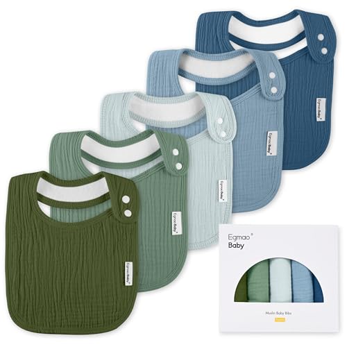 Image of Muslin Baby Bibs for Drooling and Teething,Bibs for Boys Girls