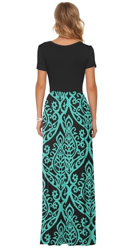 Image of AUSELILY Women's Classic Short Sleeve Loose Plain Casual Long Maxi Dresses for Women 2026
